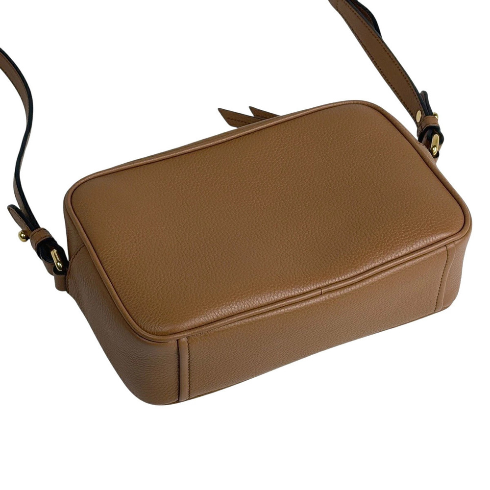 Prada Crossbody Brown Leather Logo Shoulder Bag